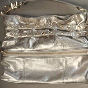 Steve Madden gold leather shoulder bag